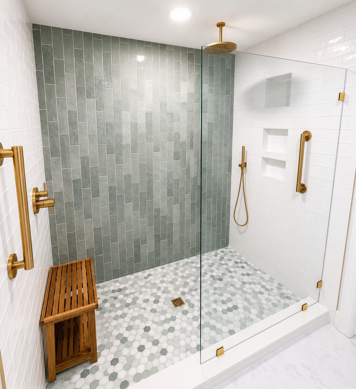 Custom tile master shower remodel in St. Petersburg